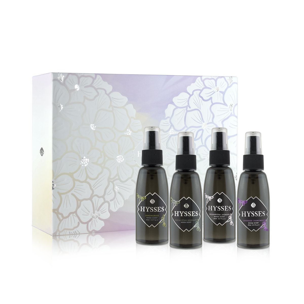 Gift Set Of 4 Room Scent, 65ml (Palmarosa Jasmine, Lavender Chamomile, Eucalyptus Rosemary, Lemongrass)