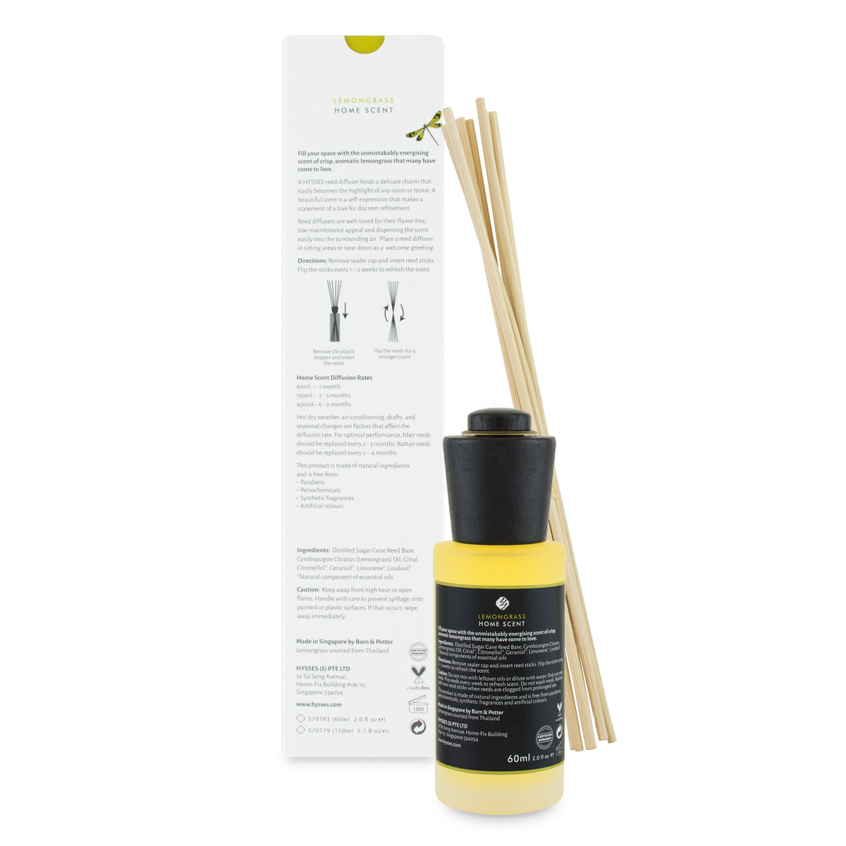 Home Scent Reed Diffuser Lemongrass