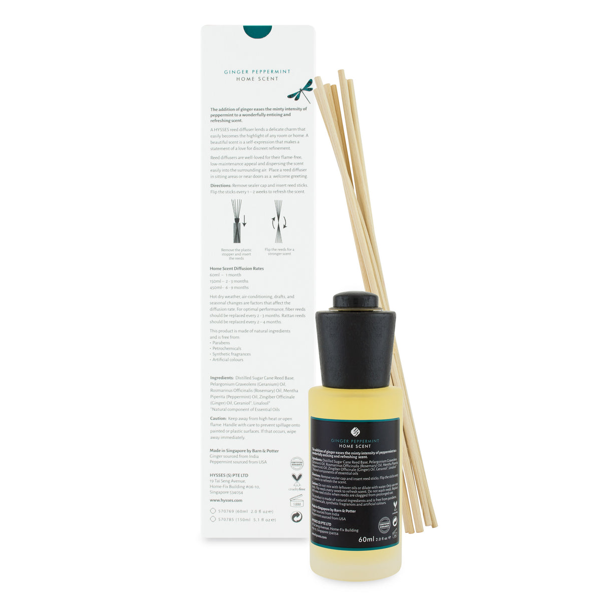 Home Scent Reed Diffuser Ginger Peppermint