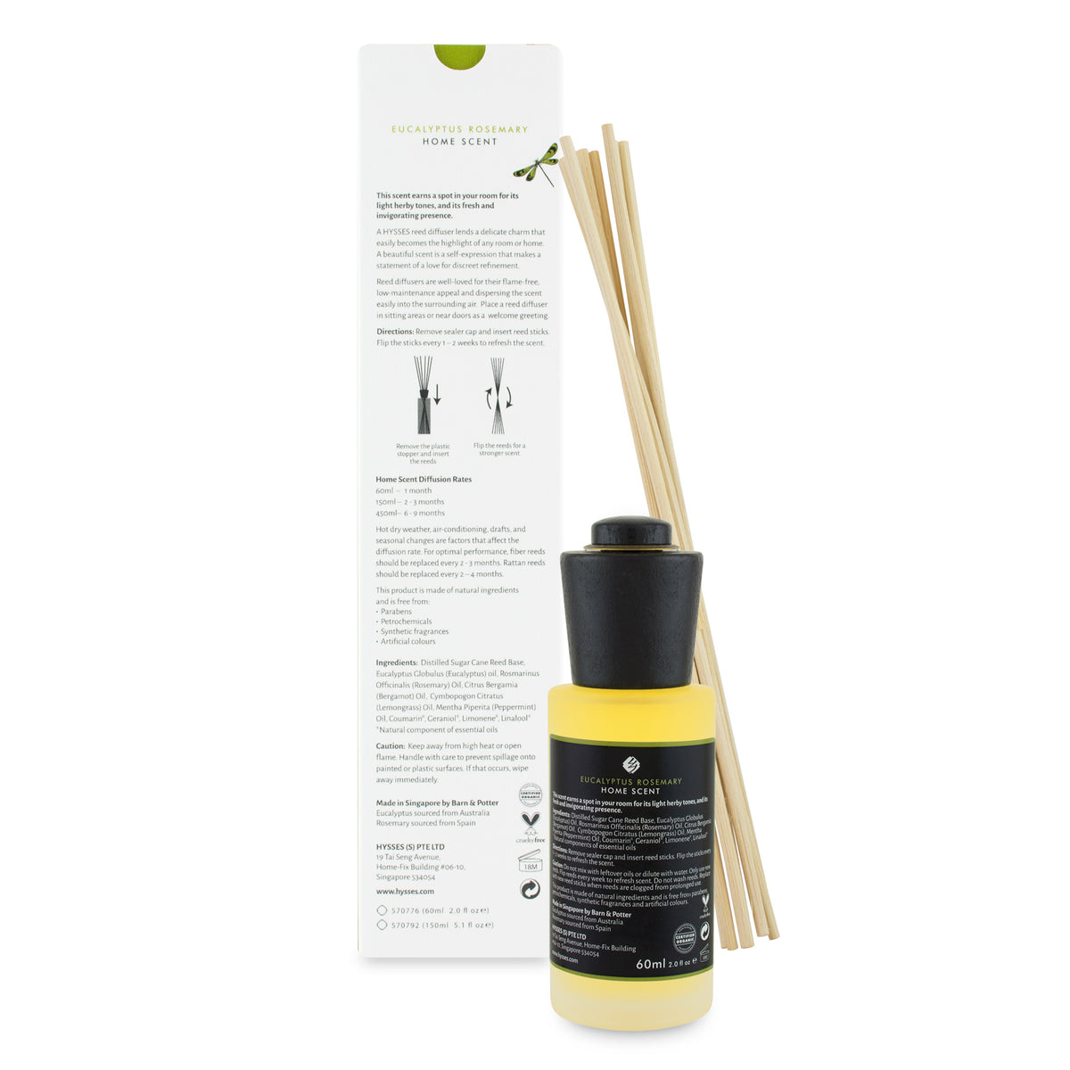 Home Scent Reed Diffuser Eucalyptus Rosemary