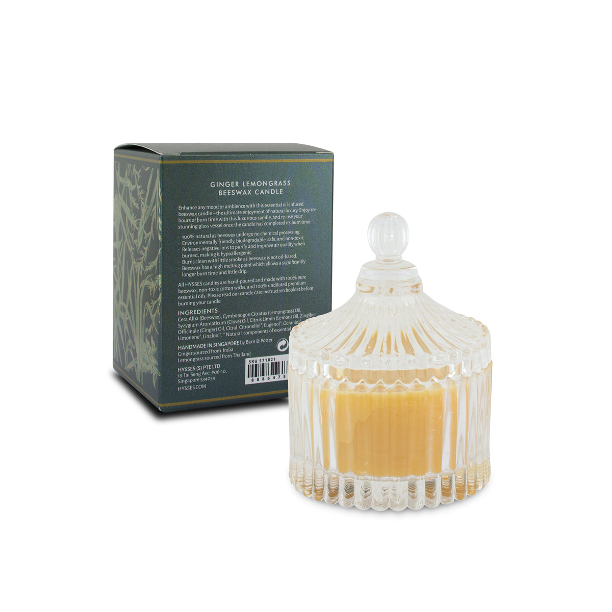Beeswax Candle Ginger Lemongrass