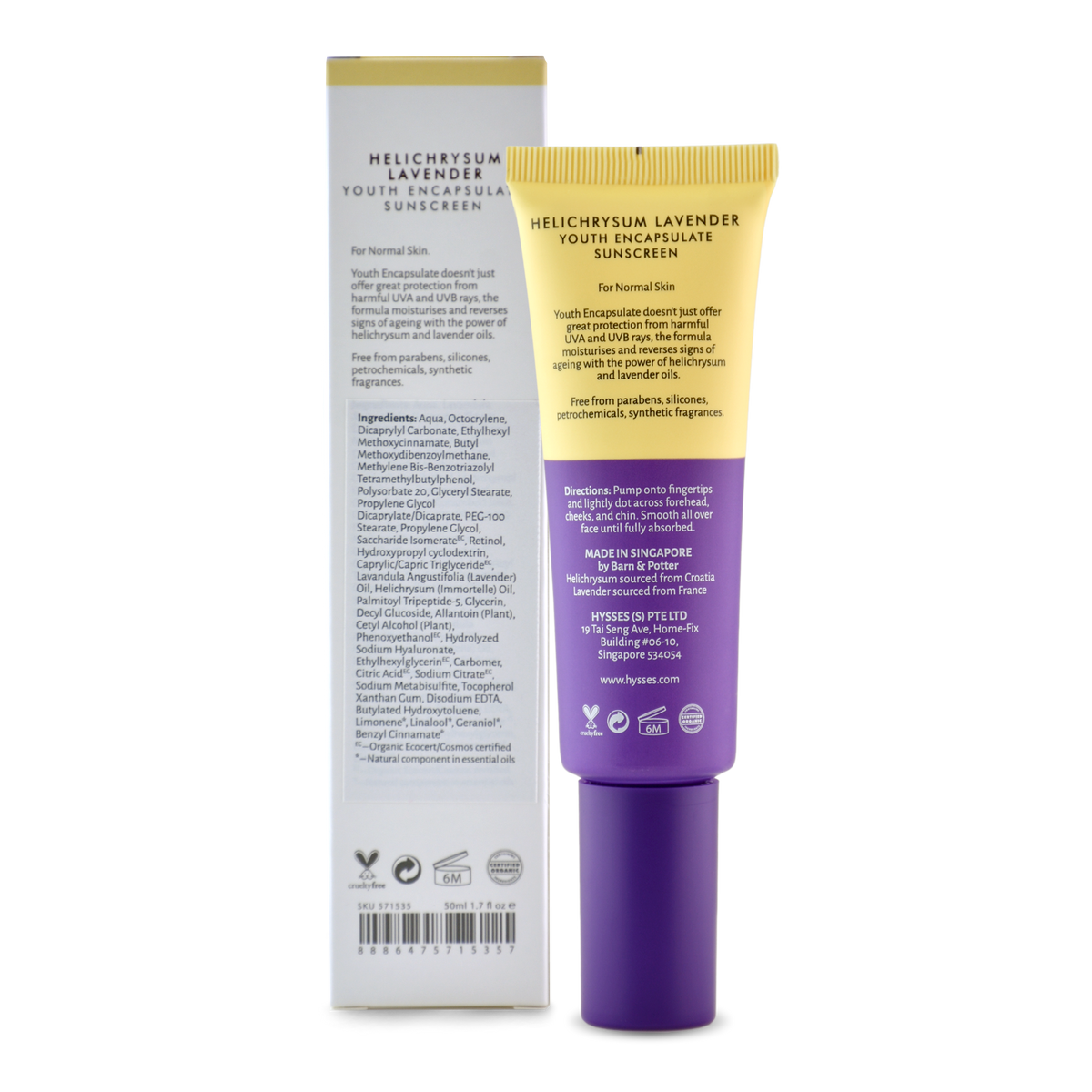 Youth Encapsulate Sunscreen Helichrysum Lavender SPF 40 / PA++